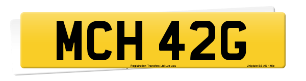 Registration number MCH 42G